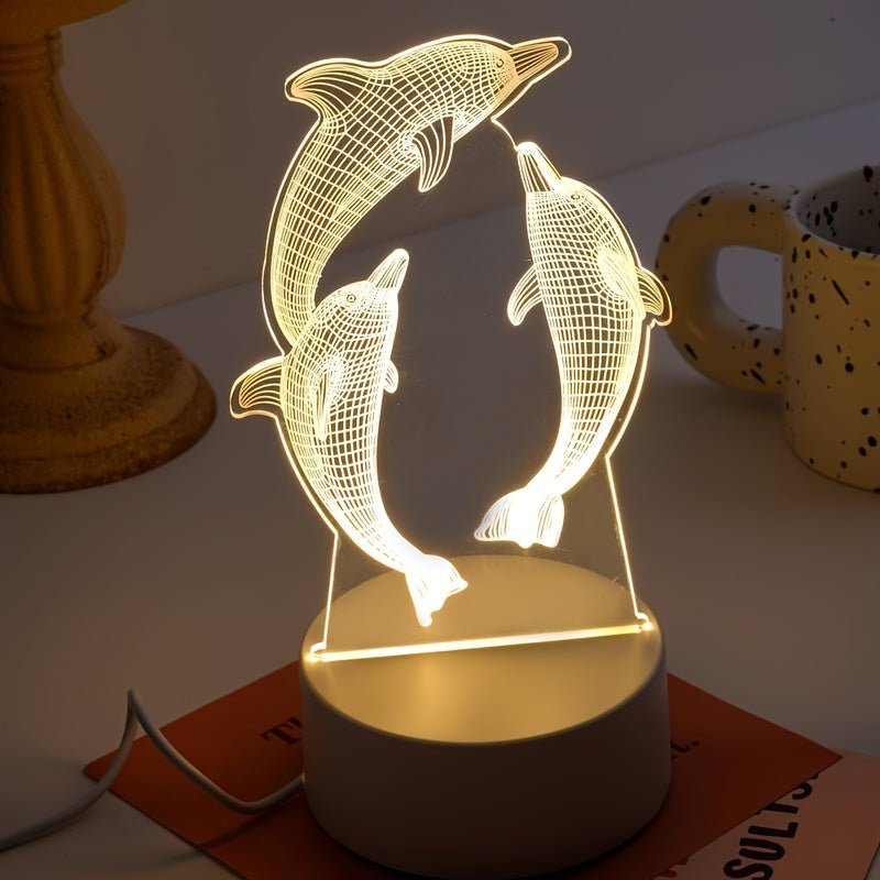 Seaelume Geometrisk 3D Illusionslampe