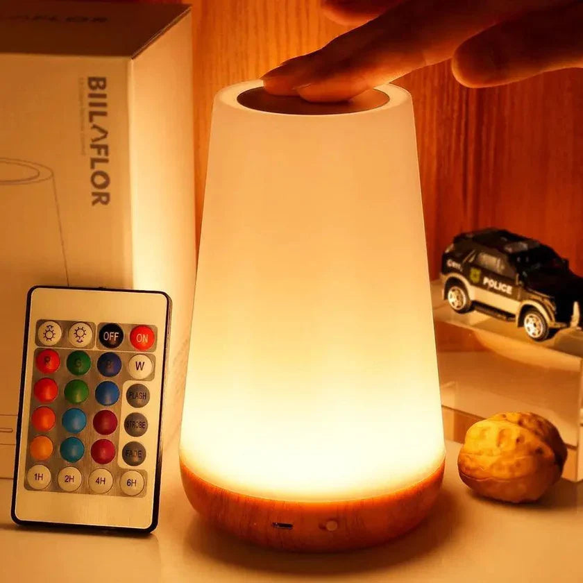 LumiGlow genopladelig stemningslampe med touch-kontrol