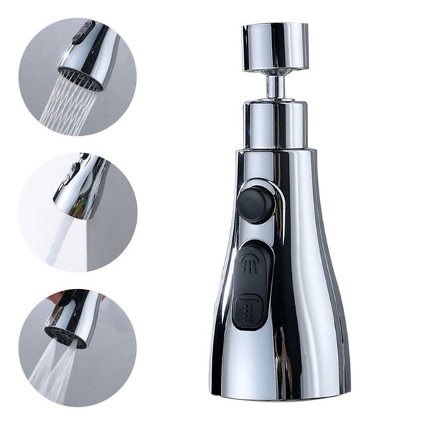 FlexiFlow – Vandhanehoved med 360° Rotation og Dobbelt Sprayfunktion