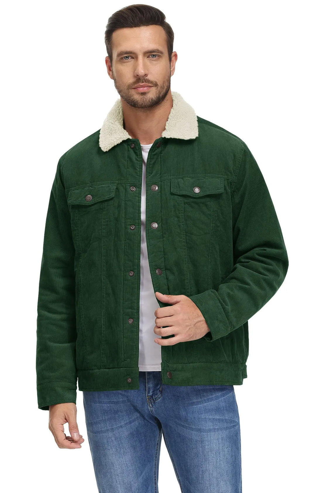 Mikelle - Sherpa-foret Corduroy-jakke