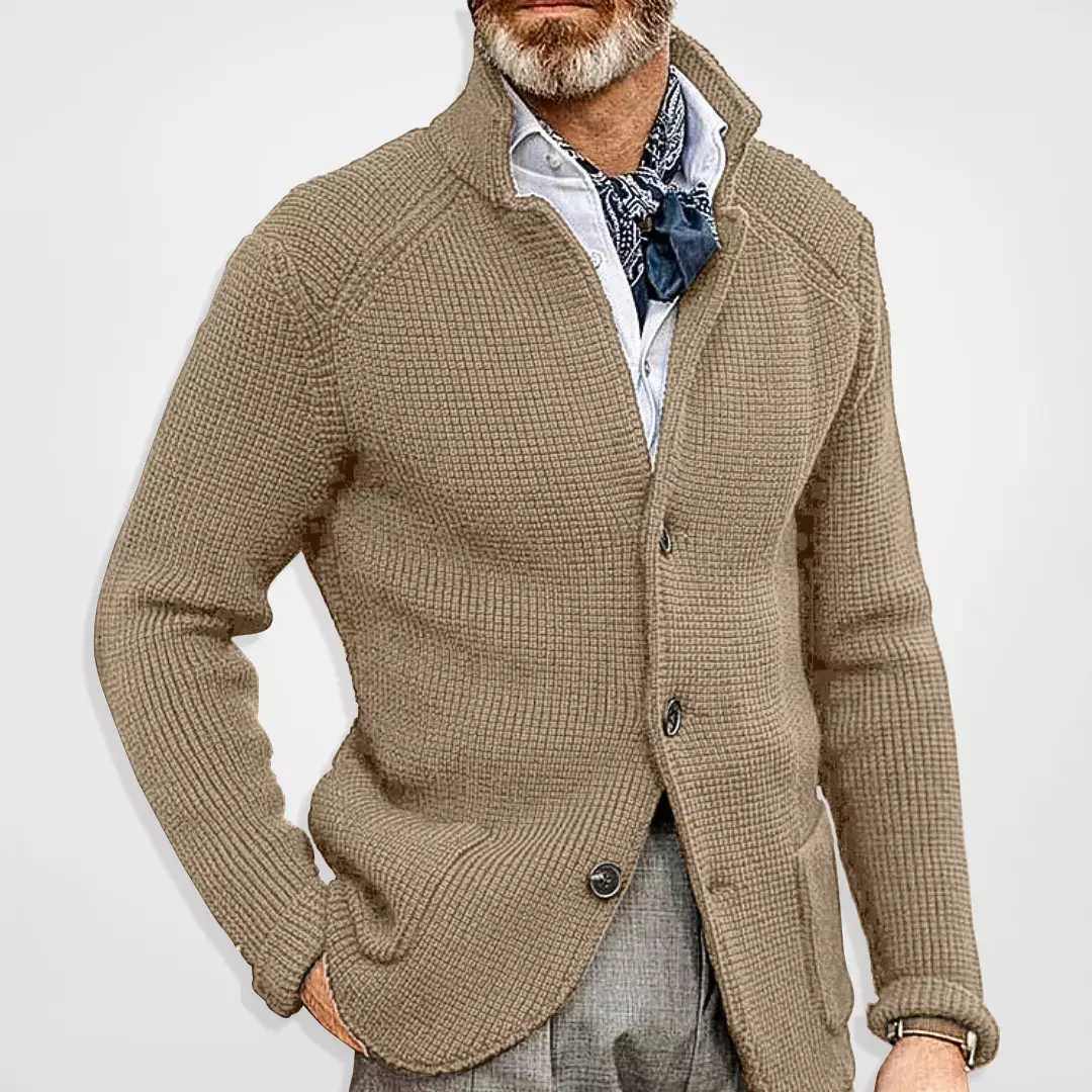 Jude - Ultimativ vaffelstrikket cardigan med knapper