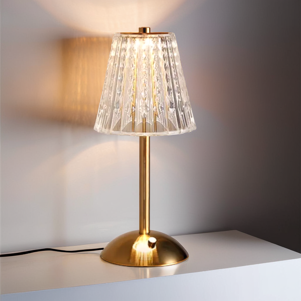 RetroLys – Genopladelig Bordlampe med Dæmpbar Touch-Styring