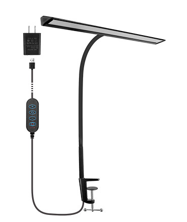 FlexiGlow LED-skrivebordslampe med dobbelt hoved