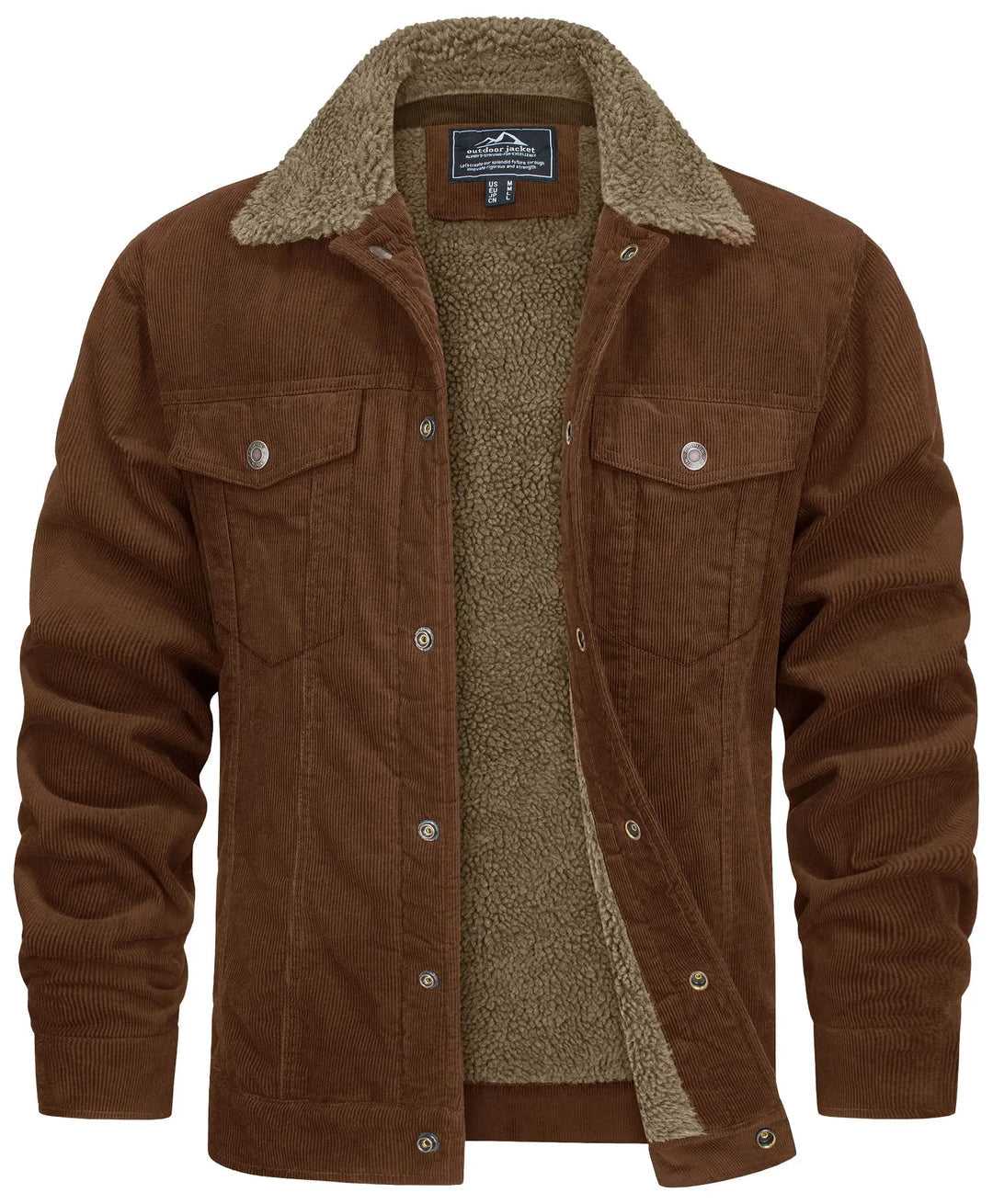 Mikelle - Sherpa-foret Corduroy-jakke