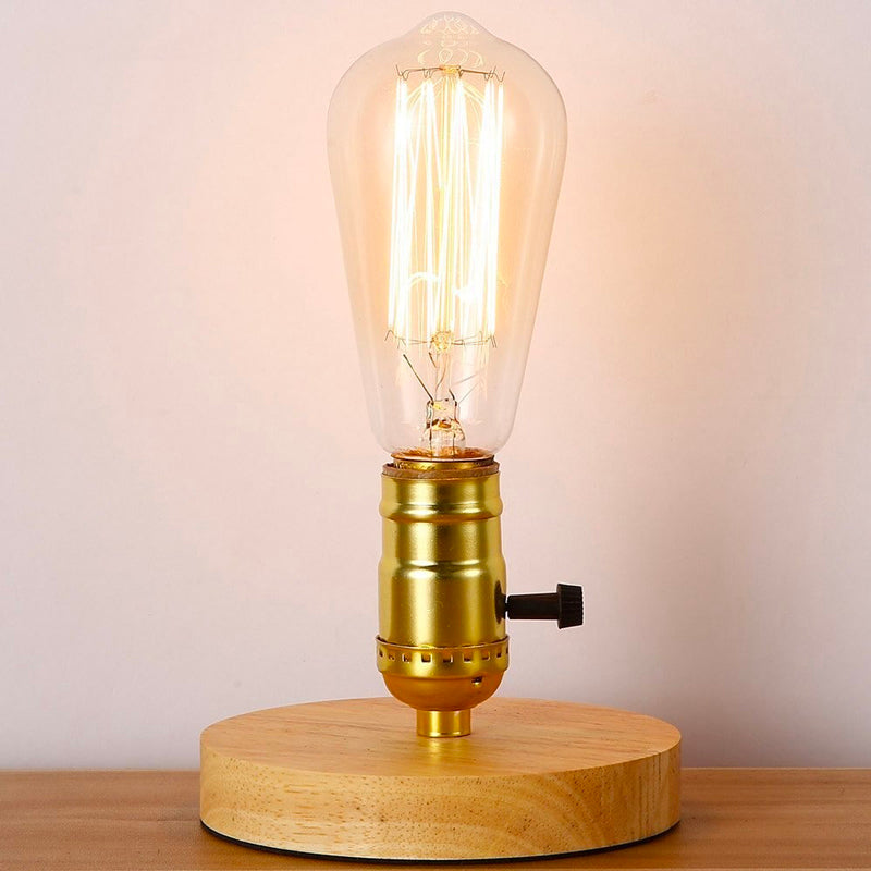 EdisonWood Vintage Charm Natlampe – Tidløst og Elegant Design