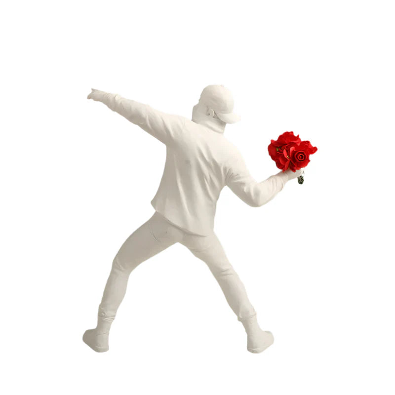 BloomThrower Moderne Blomsterkaster Statue