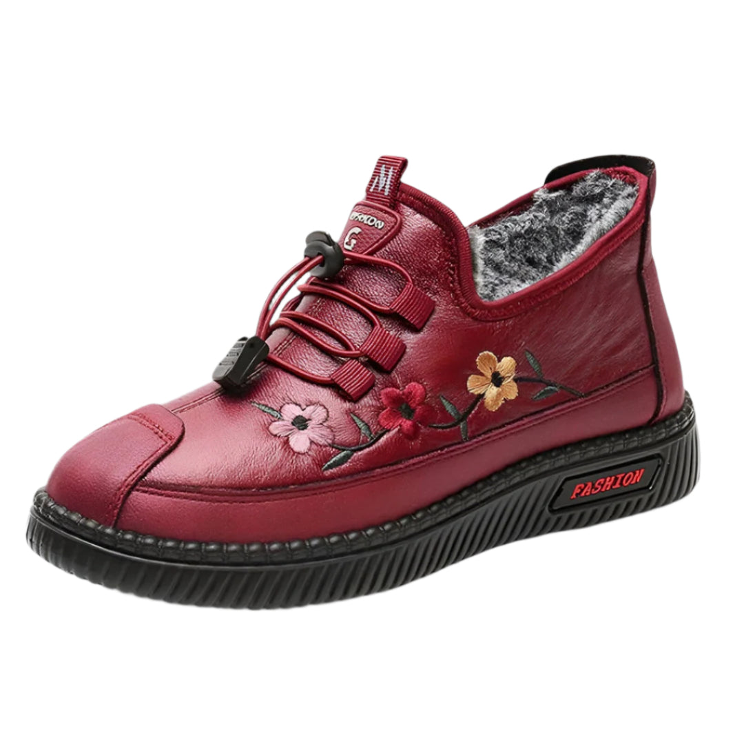 Victoria - Elegante broderede slip-on sko