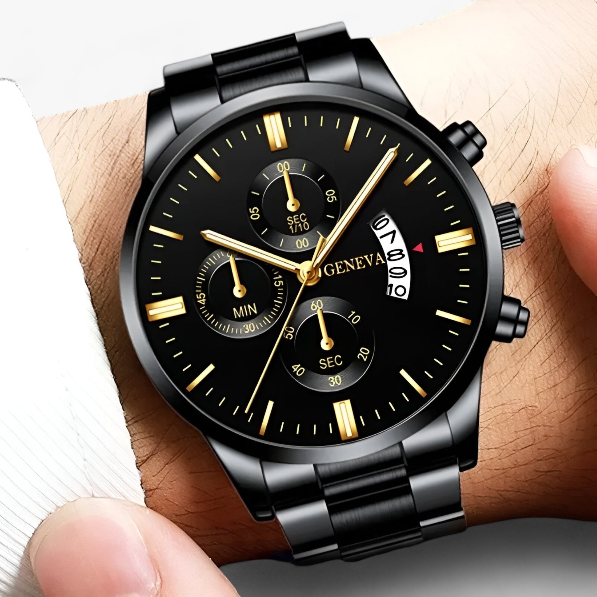 VernoTime Elegant Rund Urskive – Med Kalendervisning