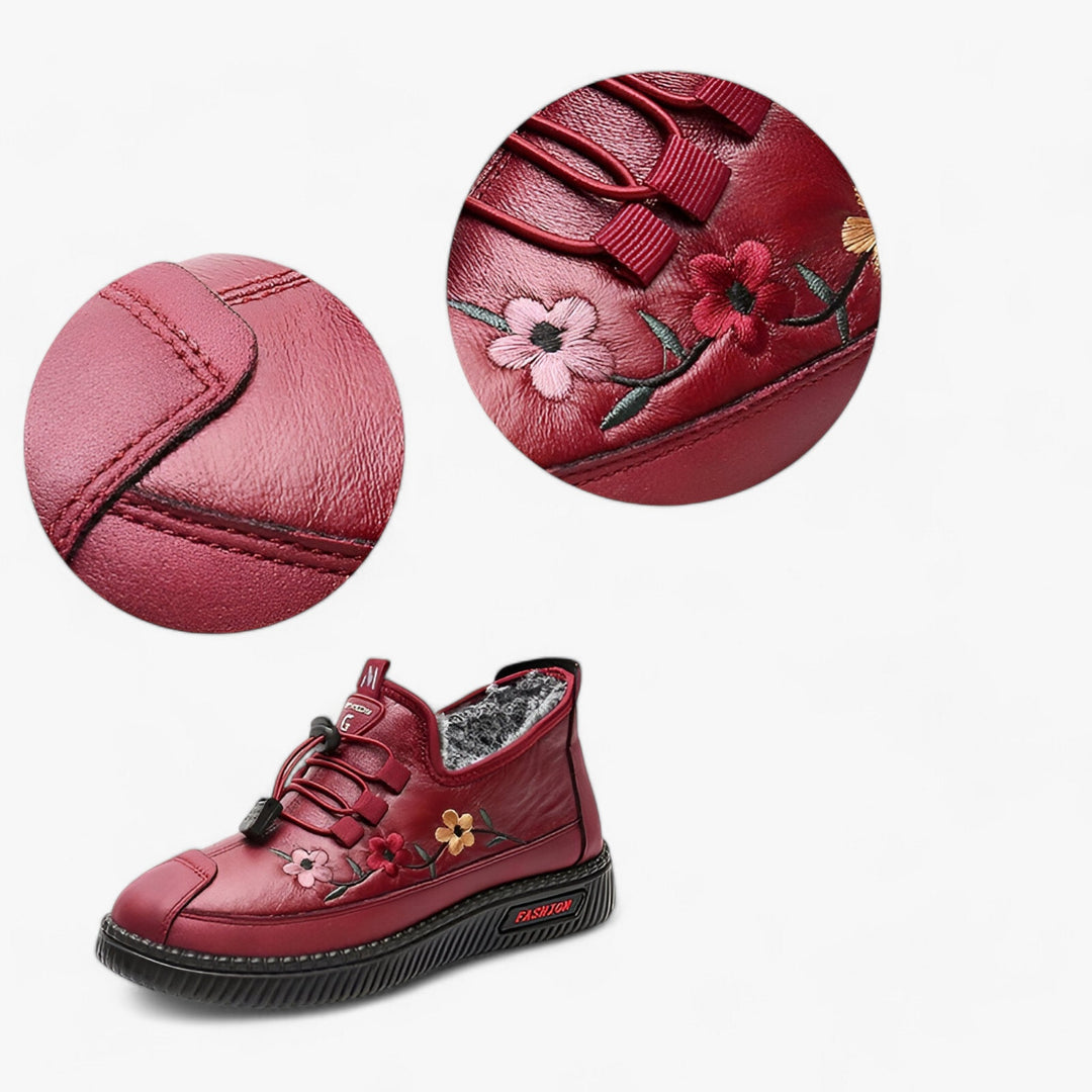 Victoria - Elegante broderede slip-on sko