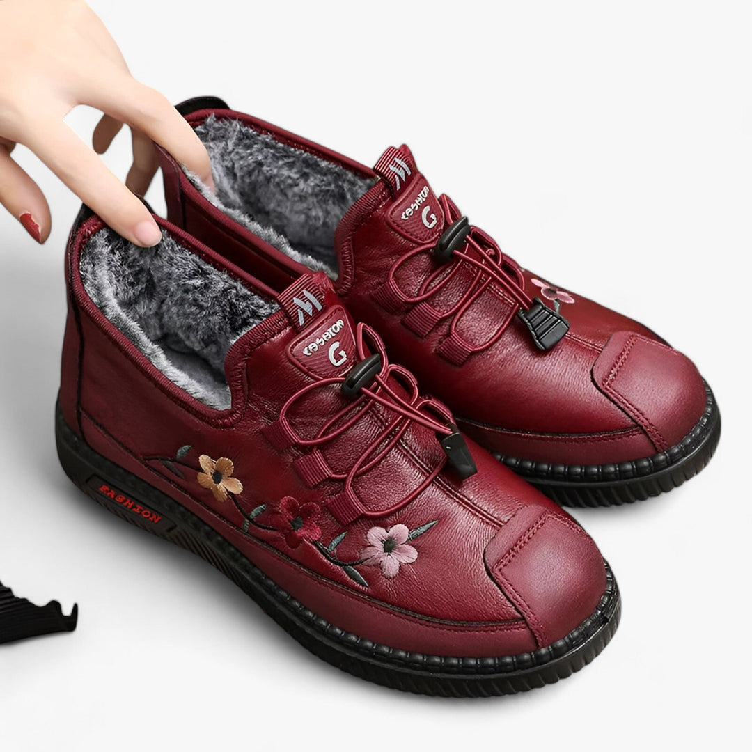 Victoria - Elegante broderede slip-on sko