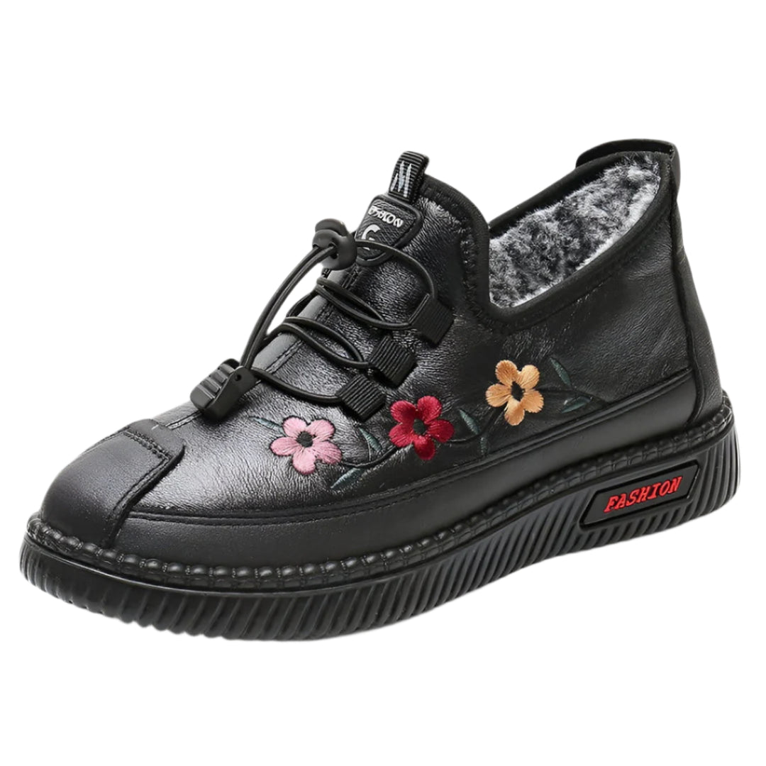 Victoria - Elegante broderede slip-on sko