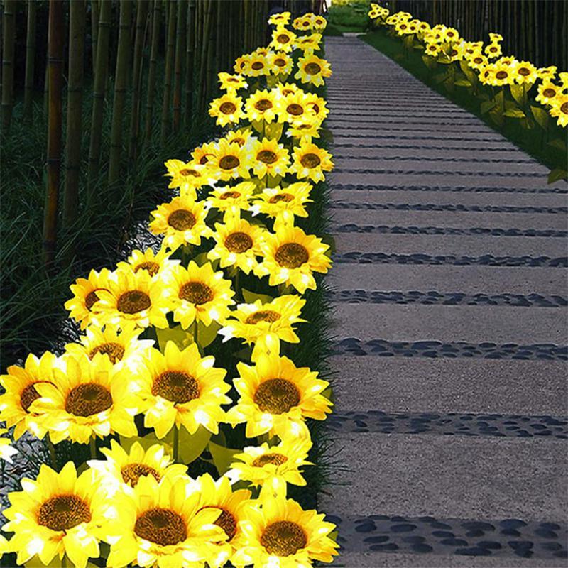 SunBloom soldrevet solsikkehavelampe