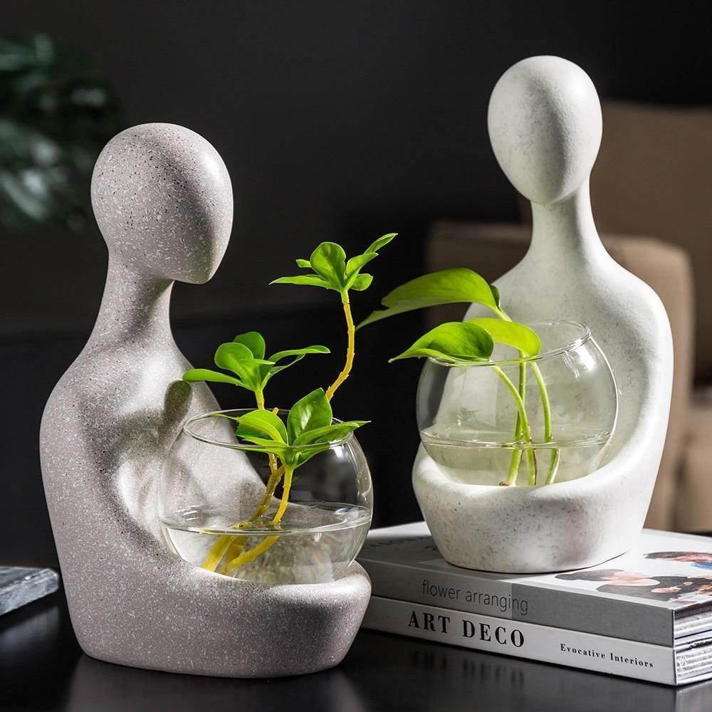 LumiRoot Illuminated Hydroponic Vase – Moderne Transparent Design