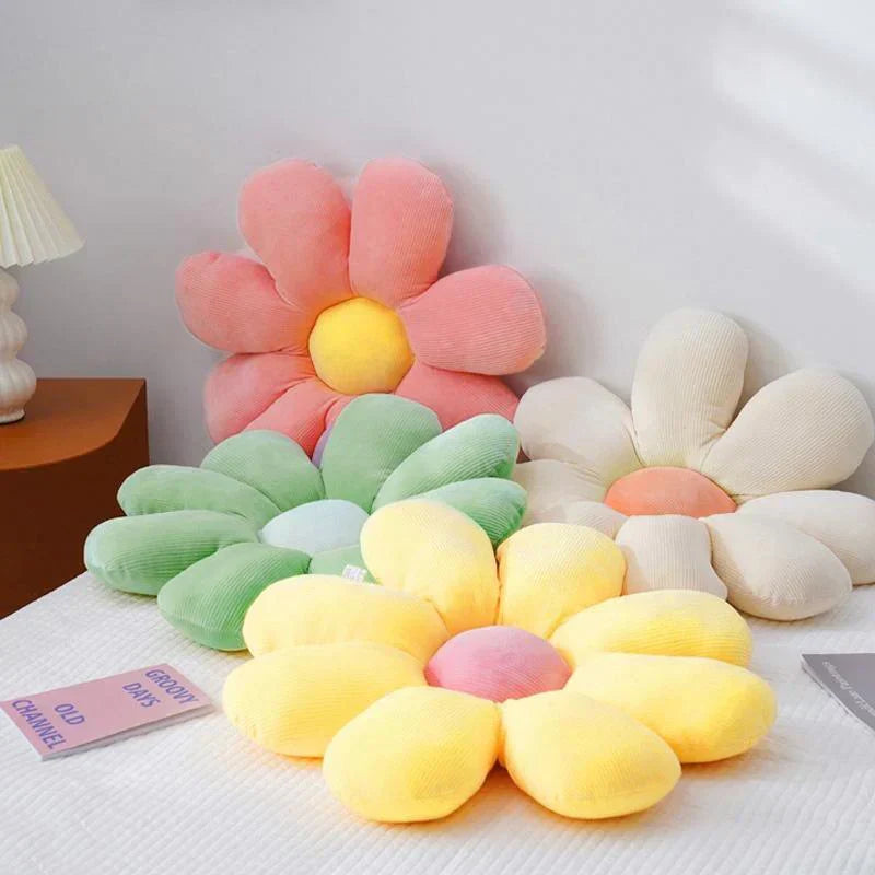 PetalPuff Blomsterformet Pude – Legende Komfort og Farverig Hygge