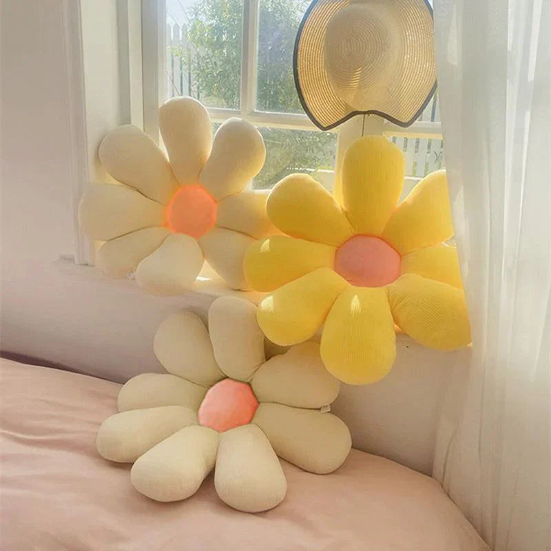 PetalPuff Blomsterformet Pude – Legende Komfort og Farverig Hygge