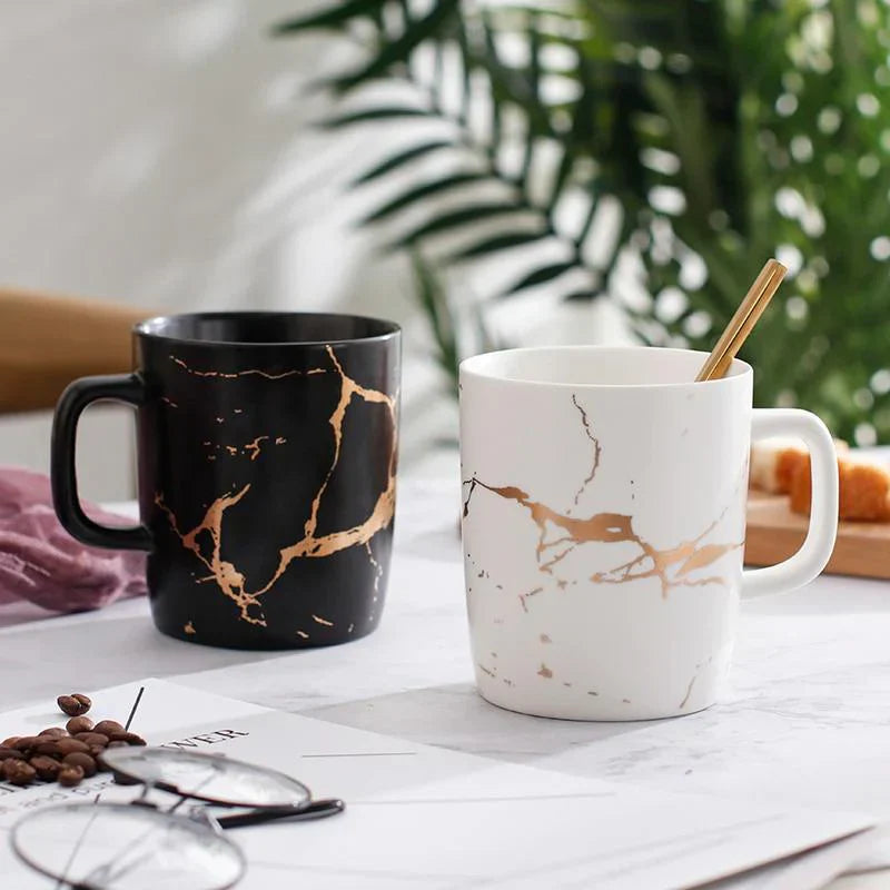 LumiStone Kaffekrus med Slående Mønster og Blank Finish
