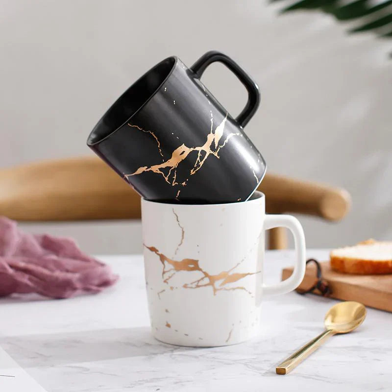 LumiStone Kaffekrus med Slående Mønster og Blank Finish