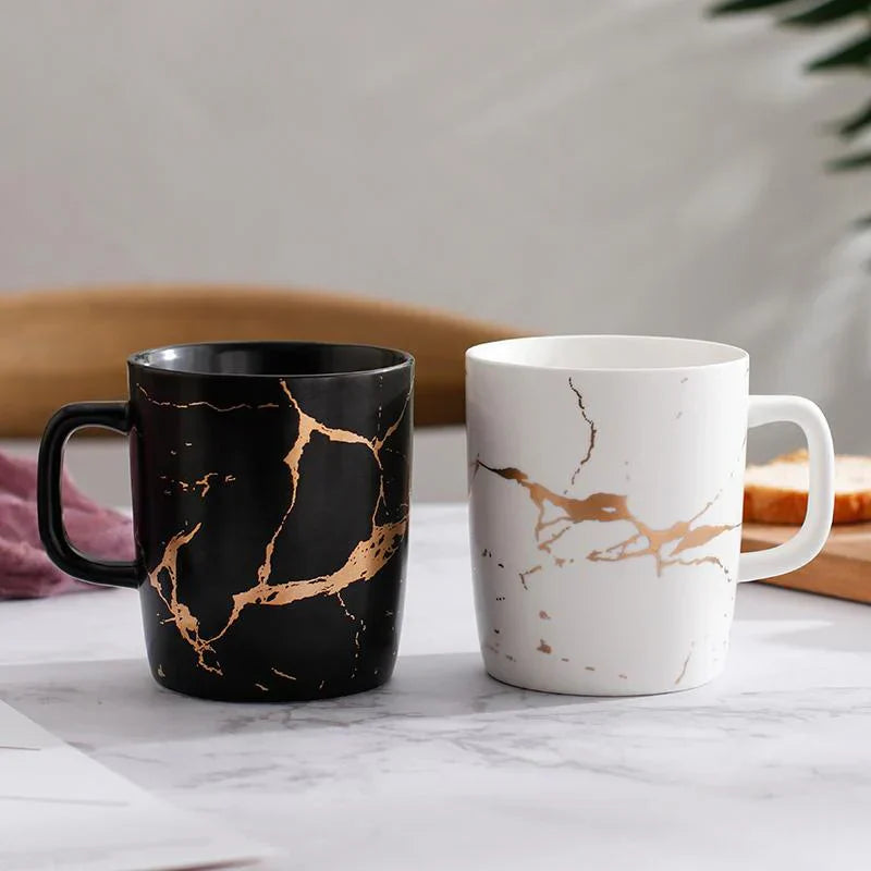 LumiStone Kaffekrus med Slående Mønster og Blank Finish