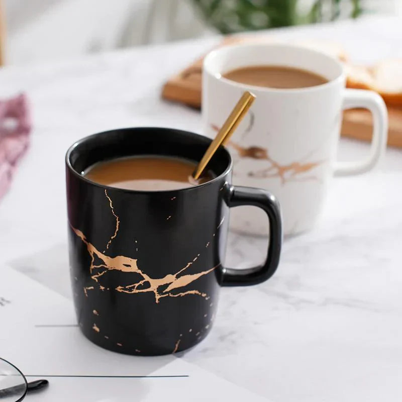 LumiStone Kaffekrus med Slående Mønster og Blank Finish