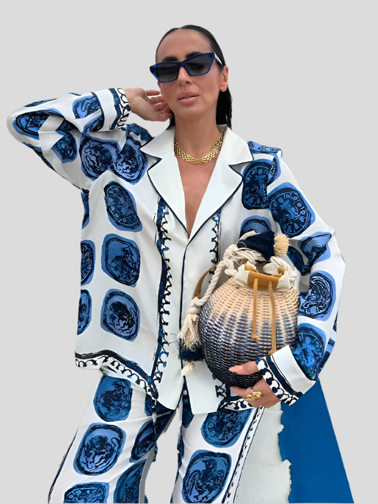 Cleo – Geometrisk koordineret sæt til ubesværet streetstyle