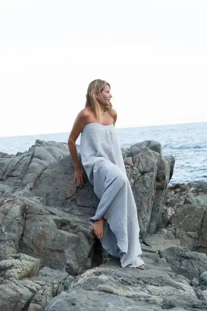 BreezeFlow Ærmeløs Maxikjole – Moderne sommerkjole med løs pasform
