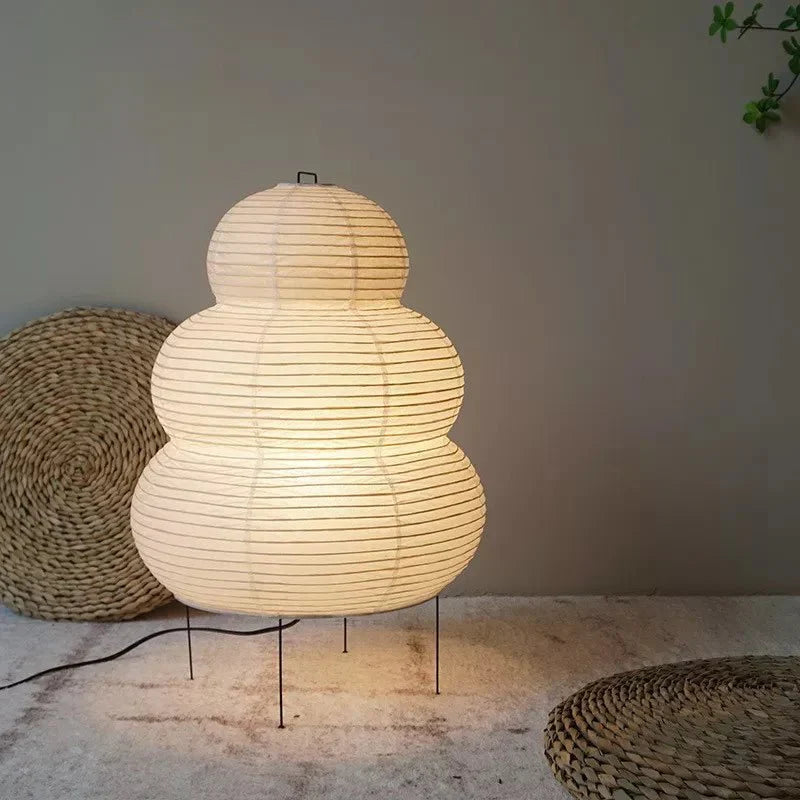 WabiGlow justerbar gulvlampe af rispapir