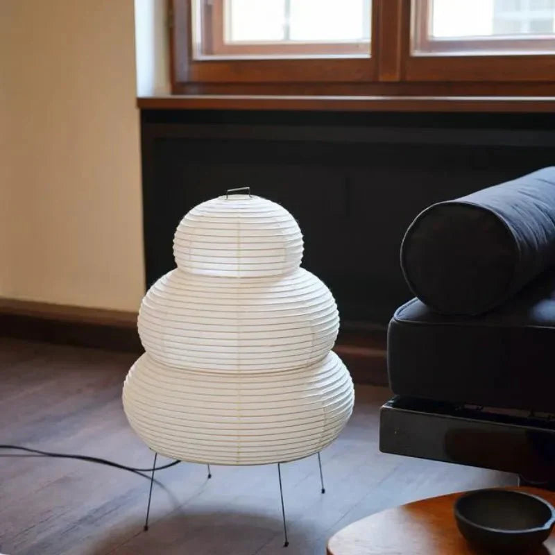 WabiGlow justerbar gulvlampe af rispapir